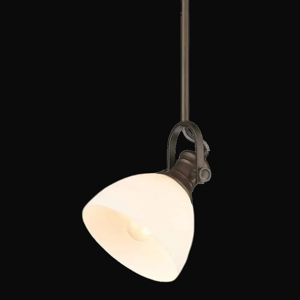 Mini-suspension Hines, bronze frotté, verre opale – vue 3