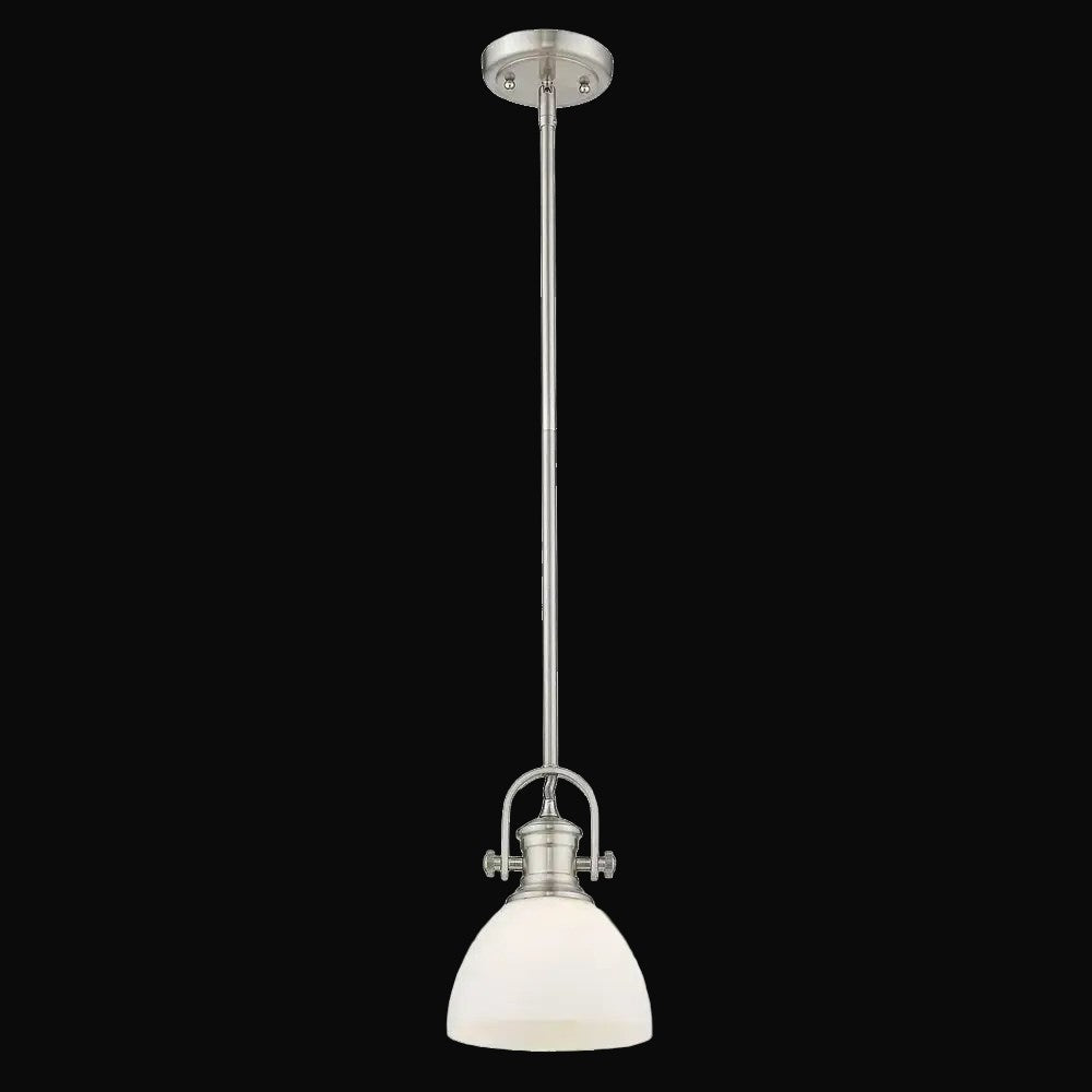 Mini-suspension Hines, étain, verre opale – vue 2