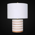 Lampe de table moyenne bois et céramique