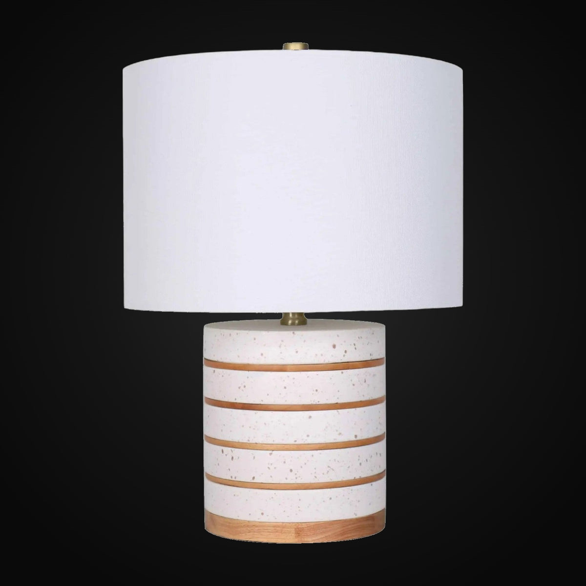 Lampe de table moyenne bois et céramique