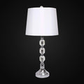 Lampe de table en métal et cristal 27 po H