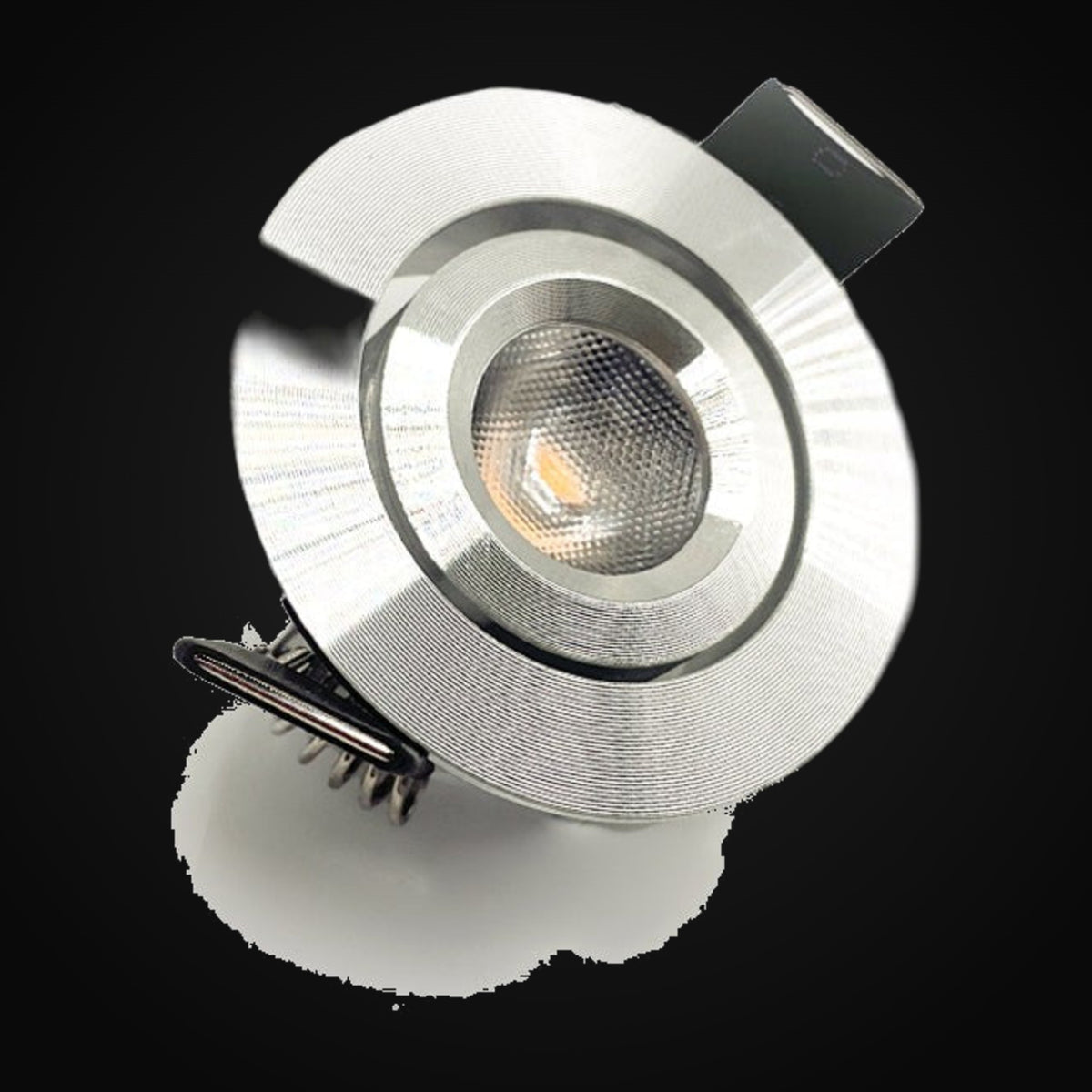 Mini projecteur DEL 2,5 W, 24 V c.c., 175 lm, IP20, gradable, 3000K, 30°, argent (découpe 44 mm) – garantie 3 ans