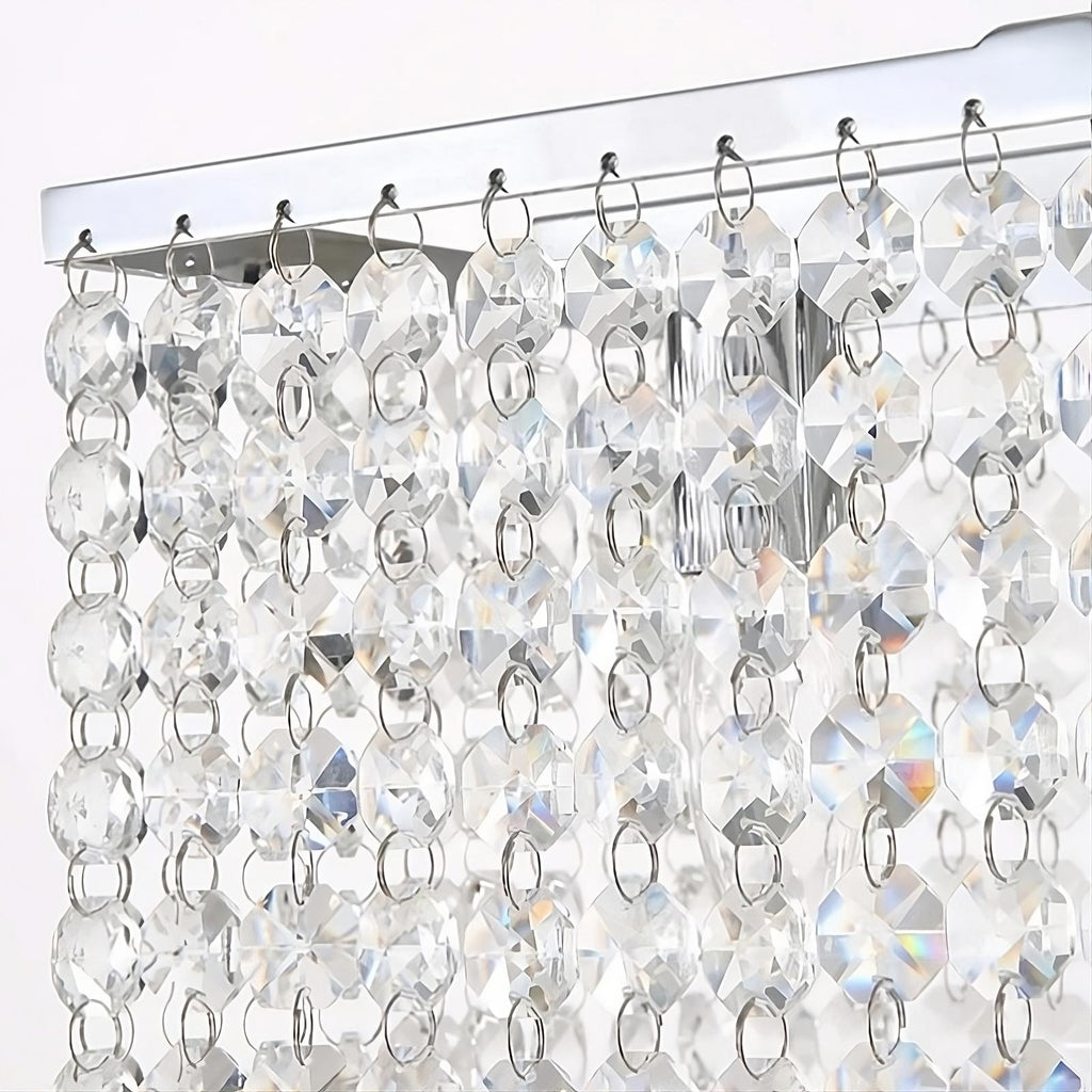 Lustre de salle à manger Adena à pampilles de cristal – vue 3