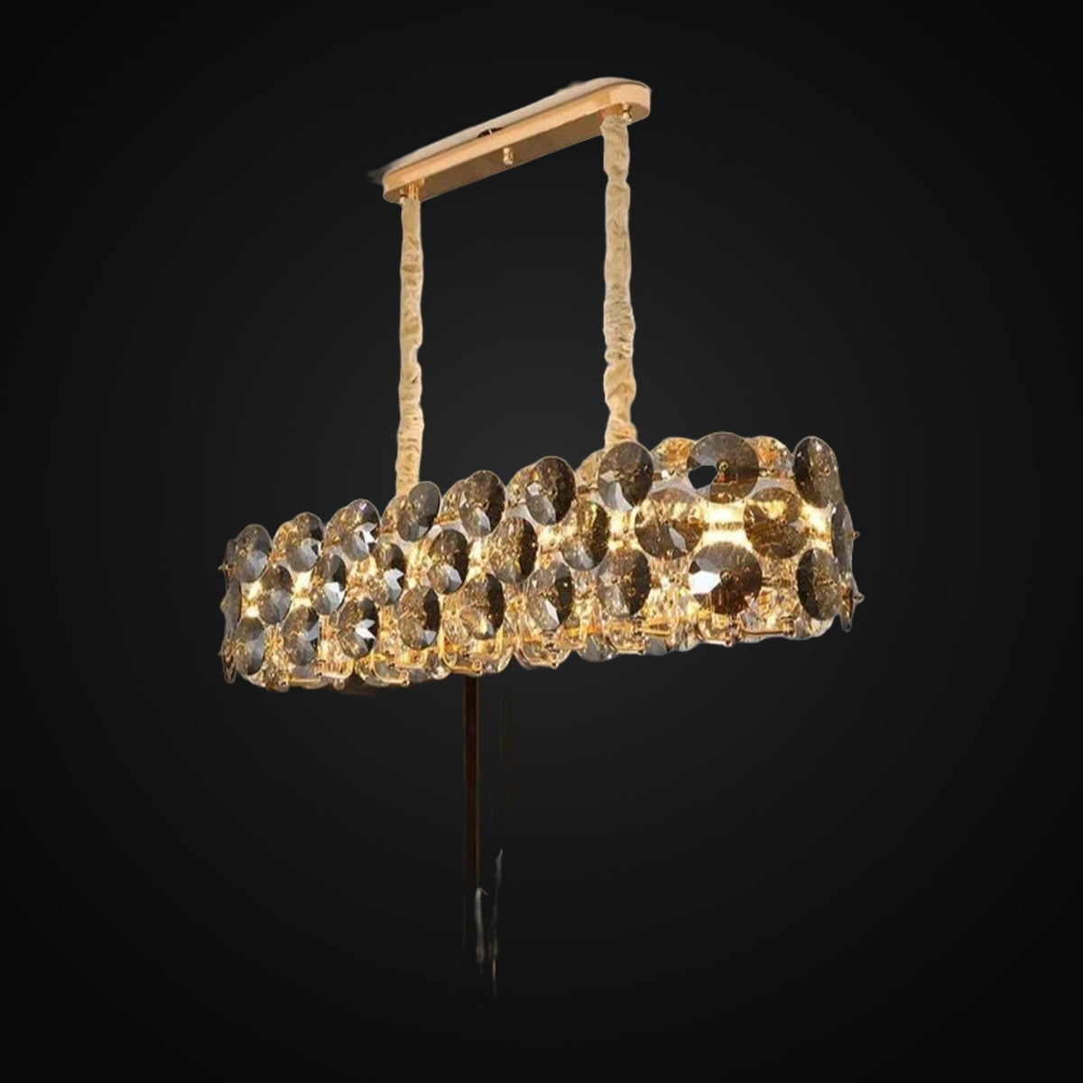 Lustre de salle à manger Monte en cristal