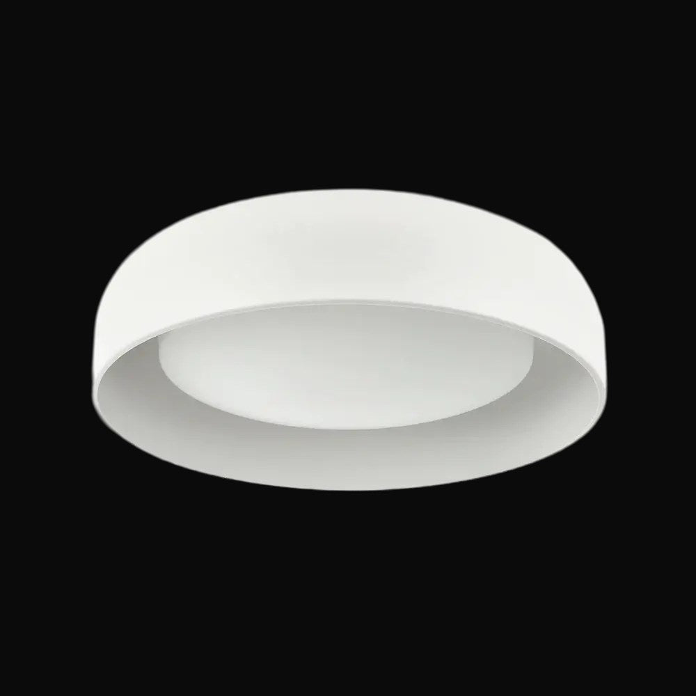 Plafonnier Callaghan 14 po 2 lumières, fini blanc