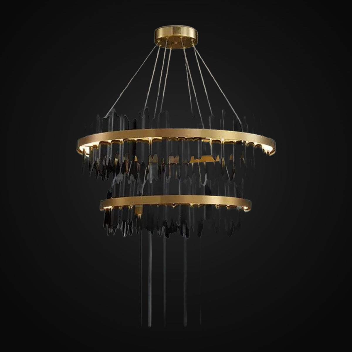 Lustre anneau moderne Nera 2 étages