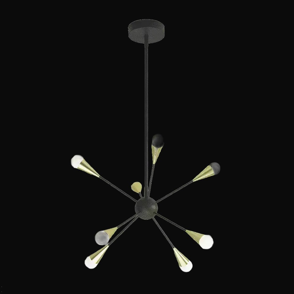 Suspension Wayden noir et or – vue 2
