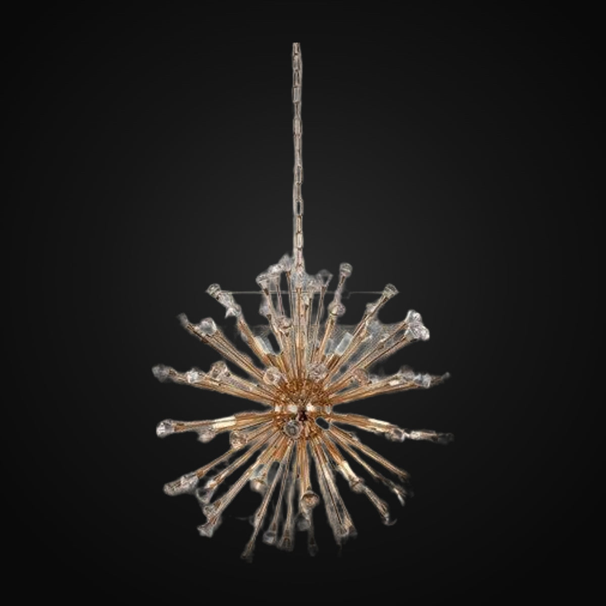 Lustre Spoutnik Orel en cristal, or rose