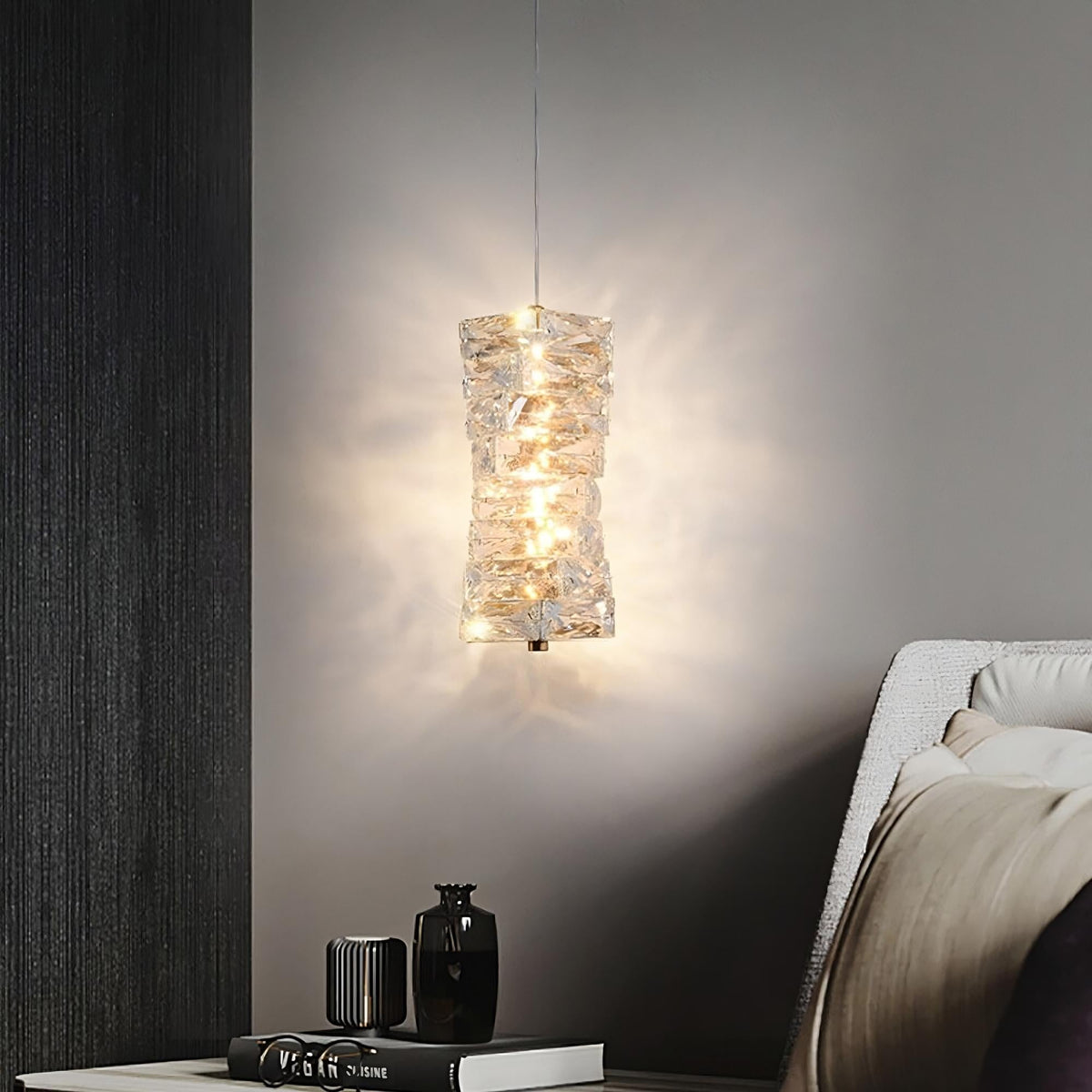Mini-suspension Bacci en cristal – vue 2