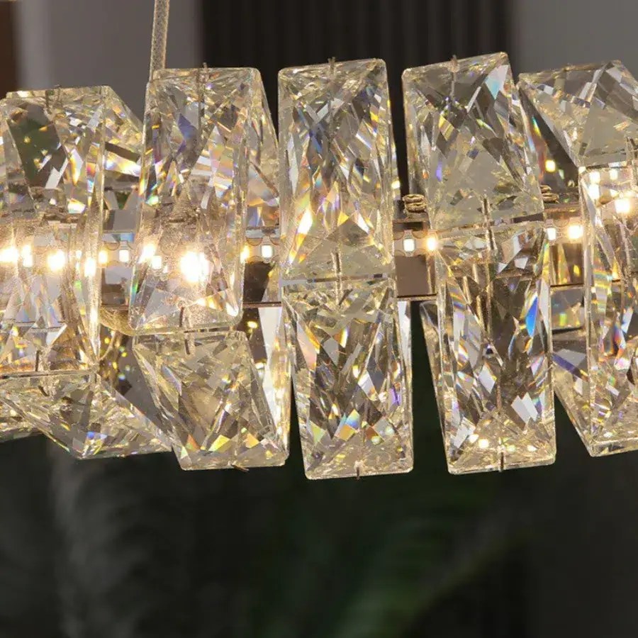 Lustre anneau Bacci en cristal – vue 3