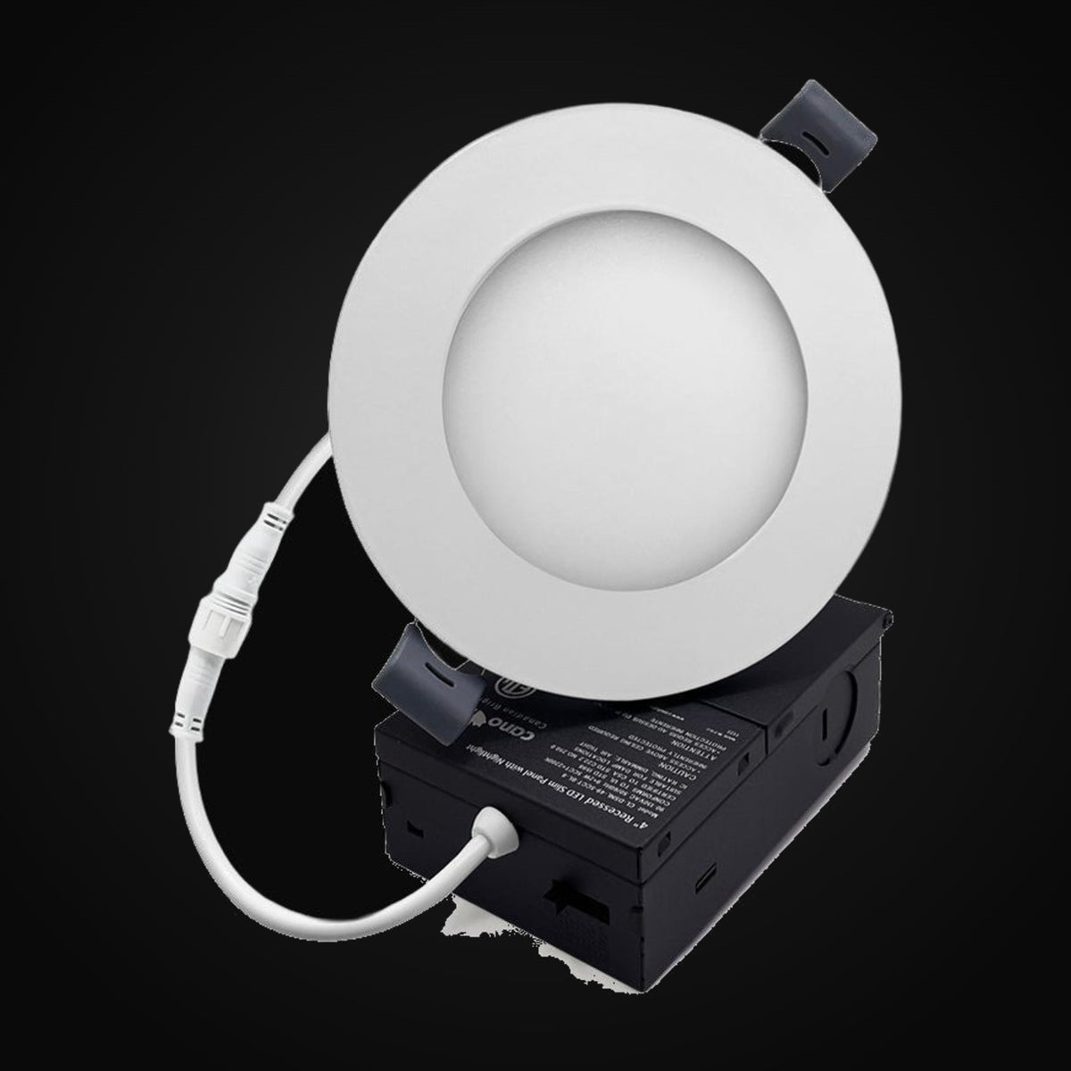 Panneau encastré mince DEL double mode 9 W 5CCT, mode nuit 2 W, 800 lm, 110 V c.a., blanc