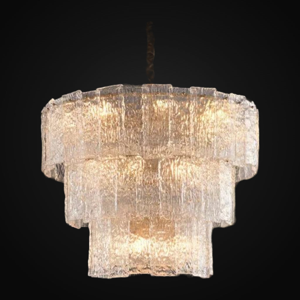 Plafonnier moderne Retford en verre teinté