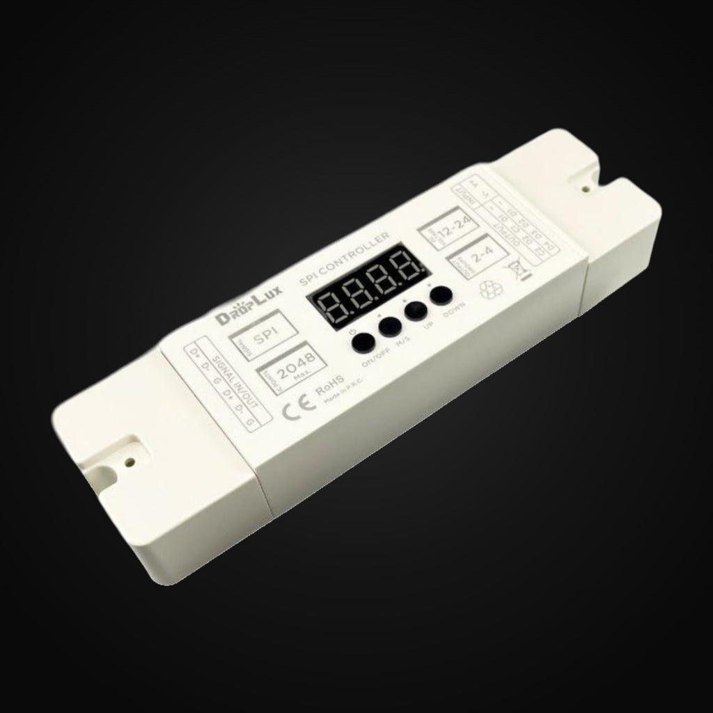 Contrôleur RF 2,4 GHz pour ruban DEL SPI (effet poursuite), 2048 pixels max, 12/24 V c.c.