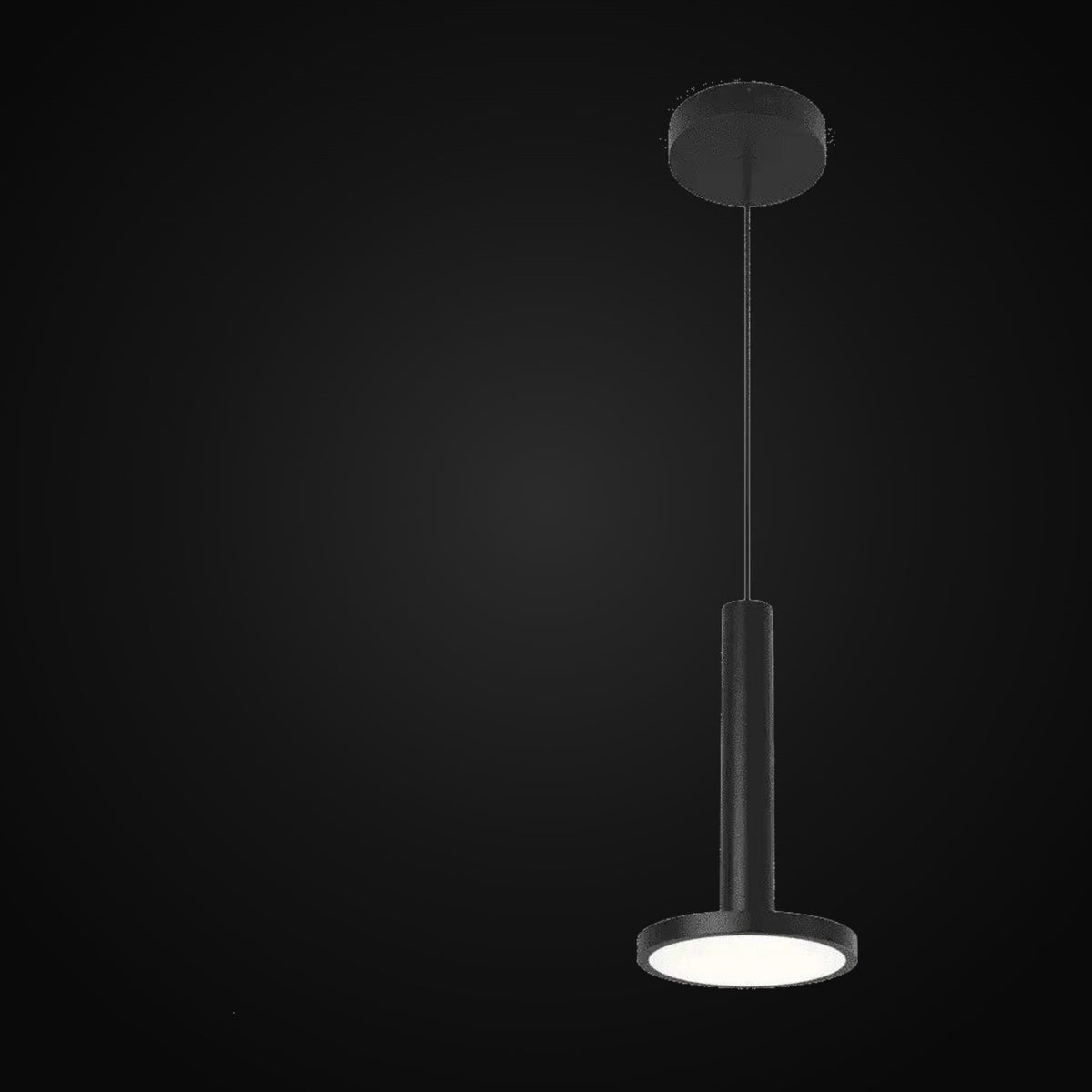 Suspension Romeo 1 lumière 3CCT noire