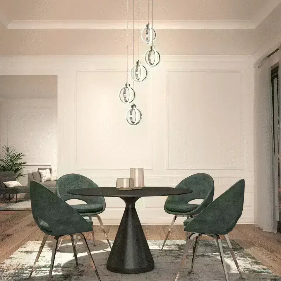 Suspension Soho 5 lumières DEL intégrée – vue 3