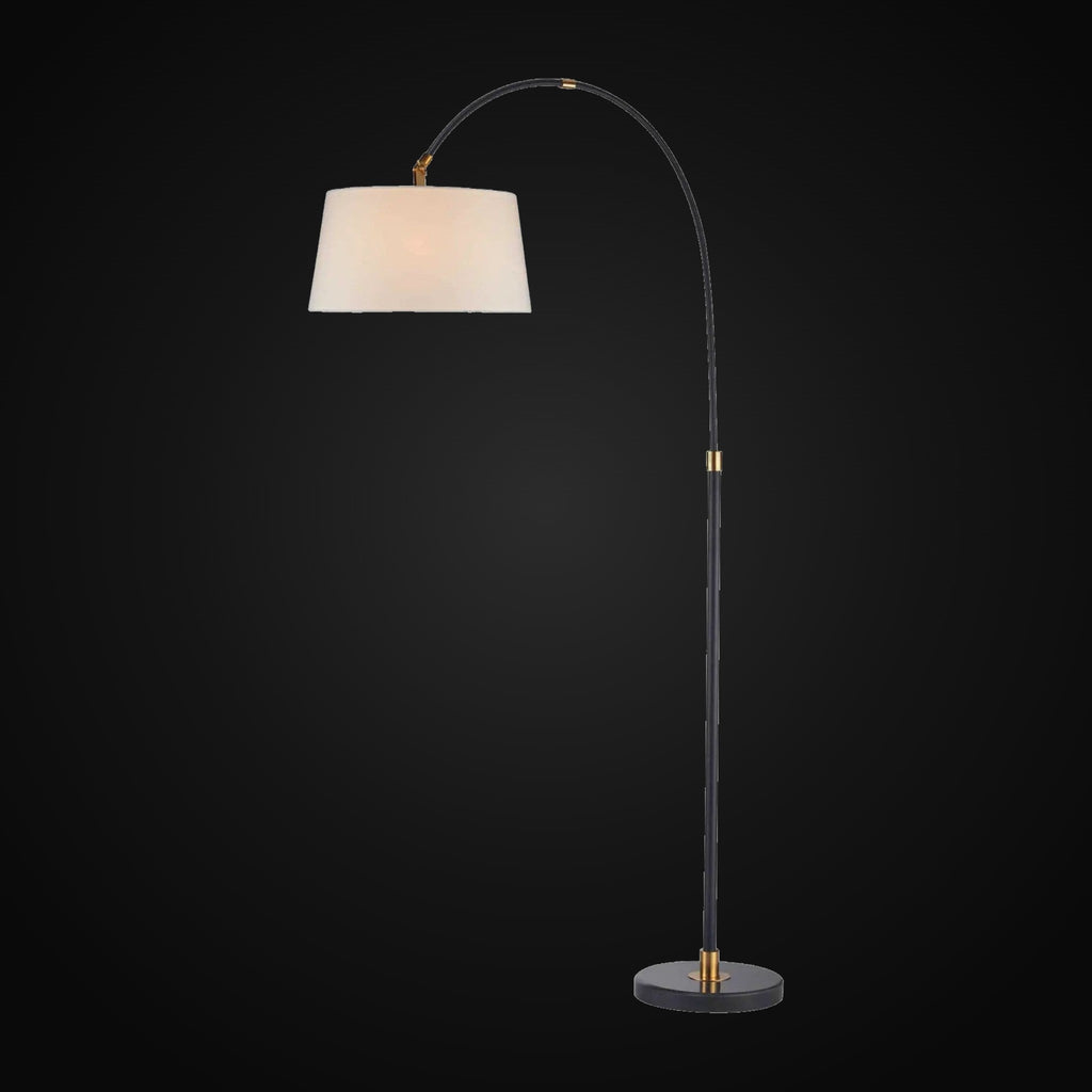 Lampadaire arqué Savannah, noir mat