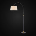 Lampadaire arqué Savannah, noir mat