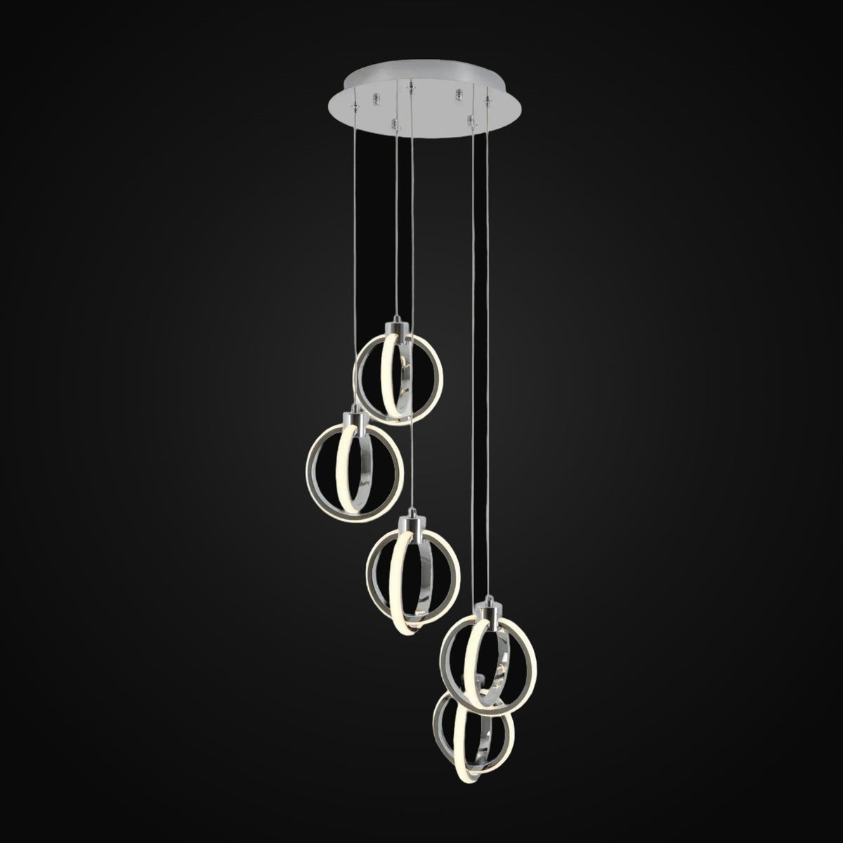 Suspension Soho 5 lumières DEL intégrée