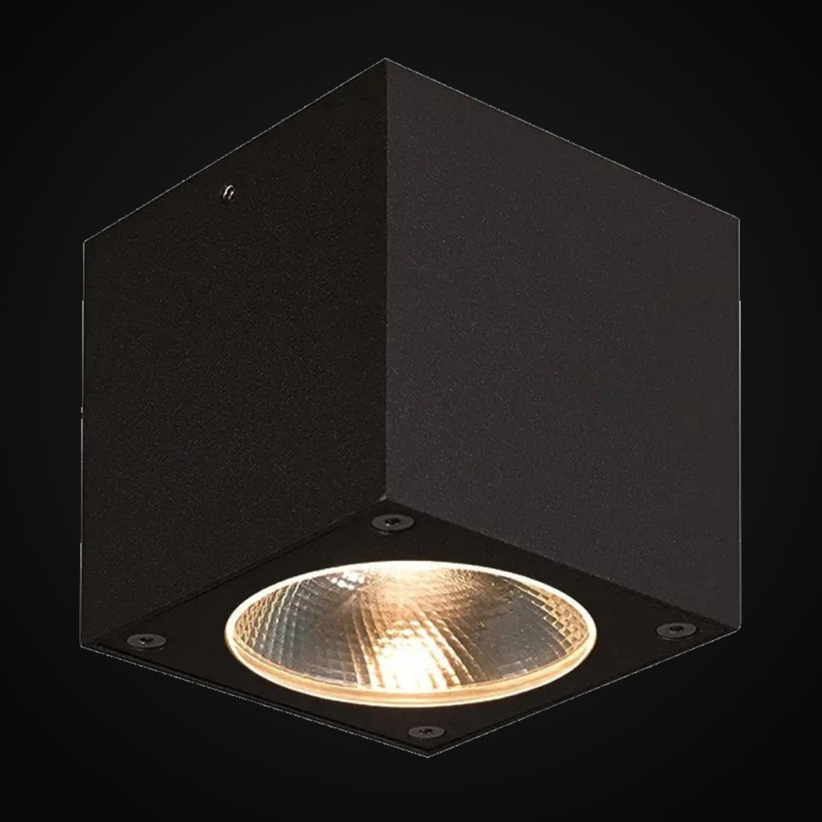Plafonnier en surface 2386, 7 W, 575 lm, IRC>80, 20°, 110-240 V c.a., 3000K, IP54, noir – garantie 3 ans
