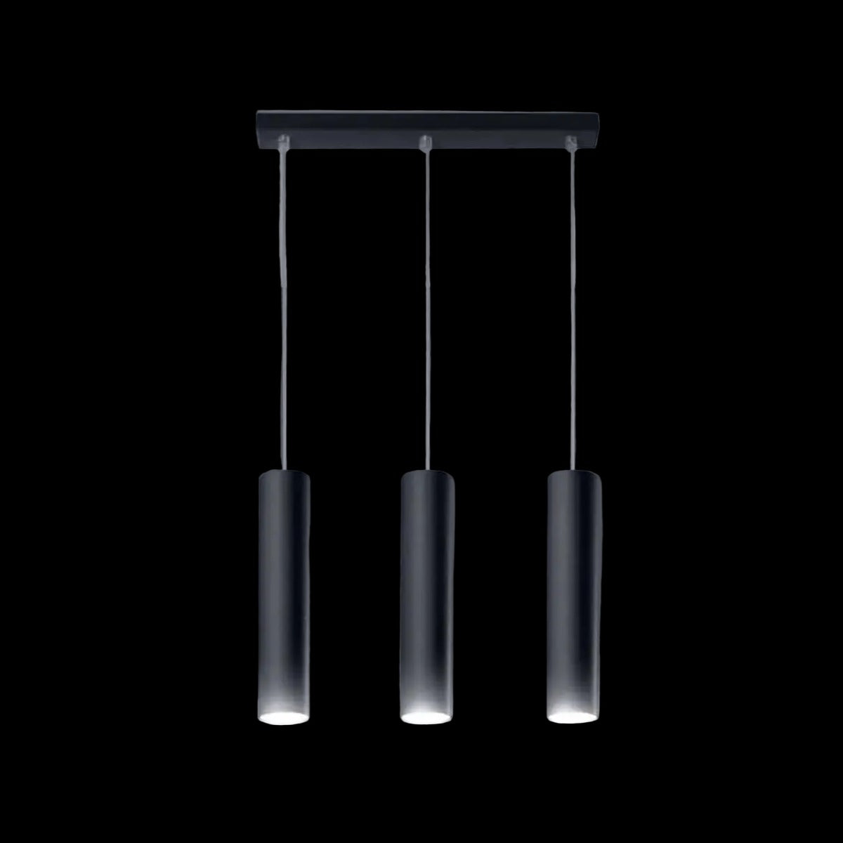 Suspension 3 lumières – noir