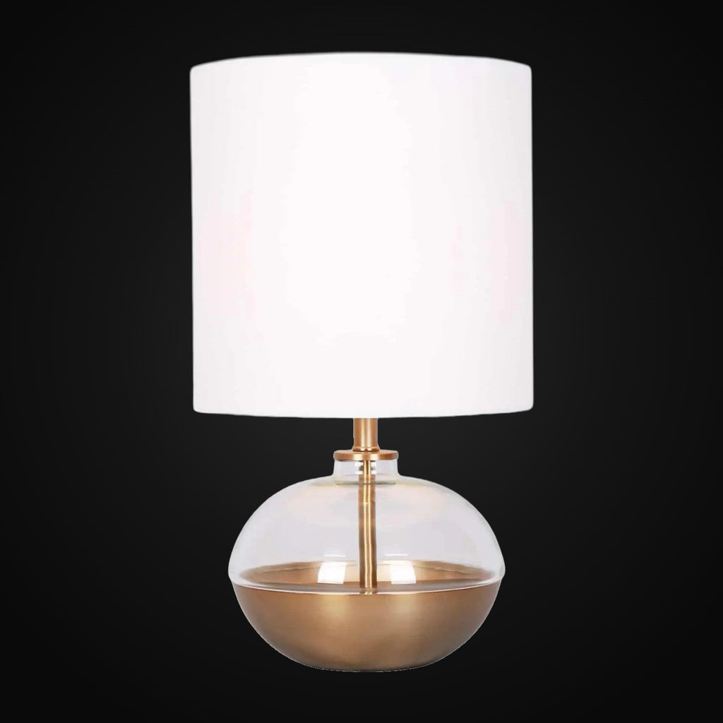 Lampe de table en verre clair Ø 18 po