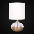 Lampe de table en verre clair Ø 18 po