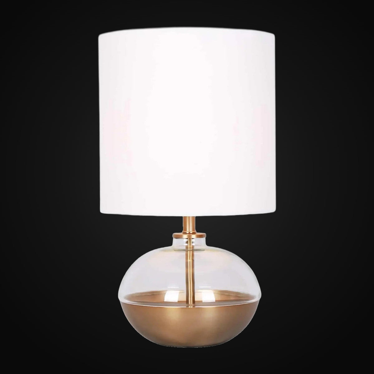 Lampe de table en verre clair Ø 18 po