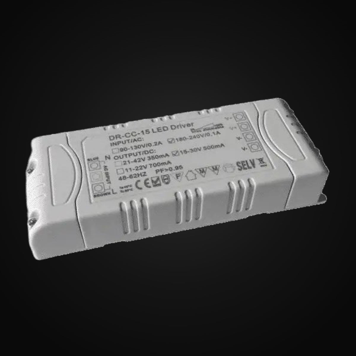 Pilote gradable triac 24 V c.c., charge max. 12 W