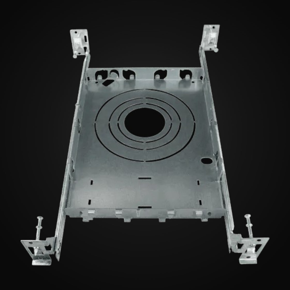 Plaque de montage universelle pour encastrés sans cadrage 2, 3, 3,5 et 4 po