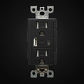 Chargeur USB et prise double BAA-015 (blanc ou noir)