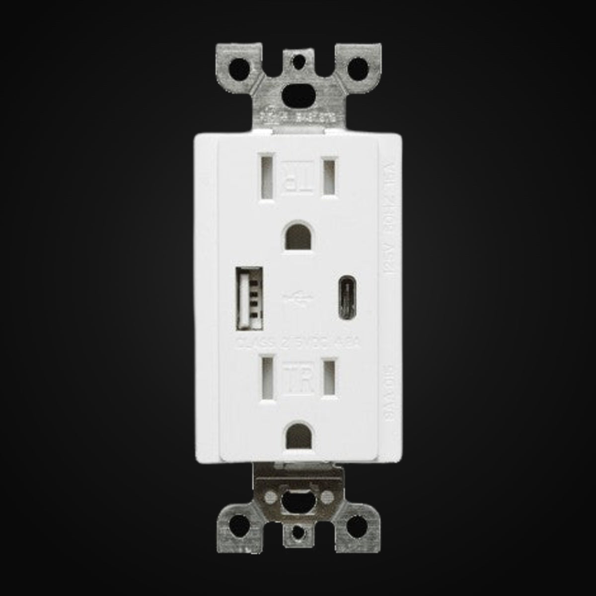 Chargeur USB et prise double BAA-015D (blanc ou noir)