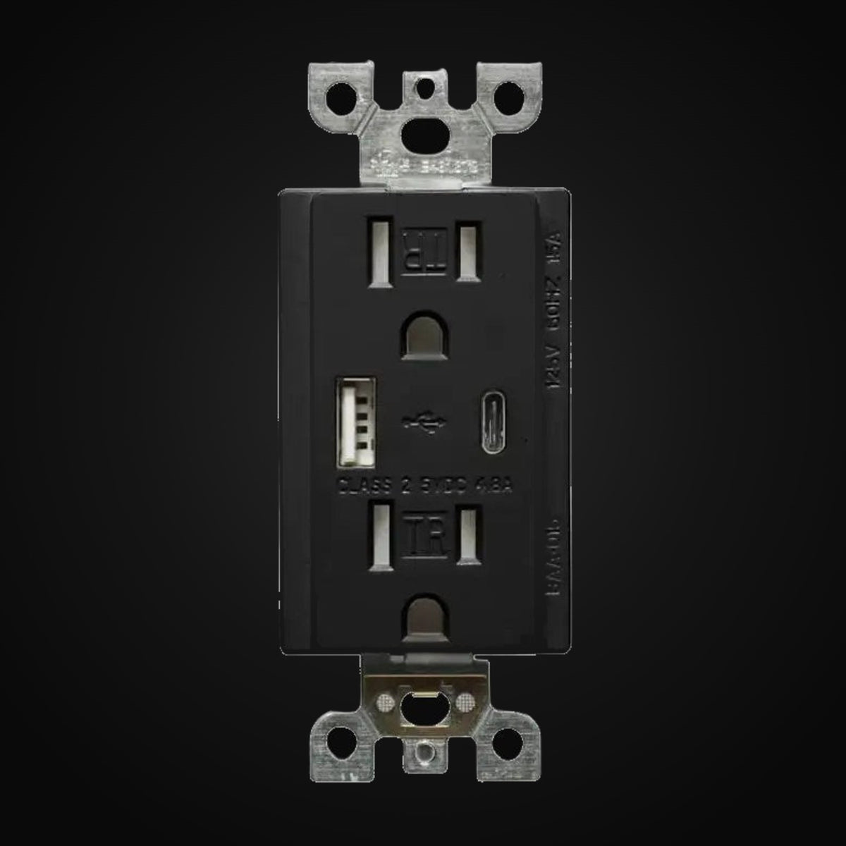 Chargeur USB et prise double inviolable, type A+A, 20 A