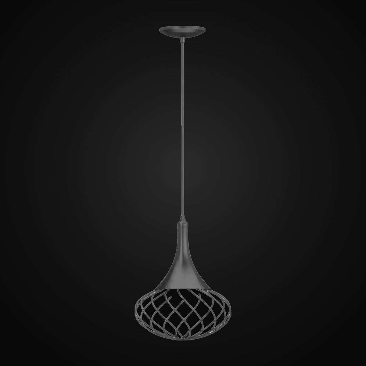 Luminaire intérieur V3861-5 1 lumière DEL intégrée, noir