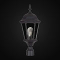 Luminaire sur poteau extérieur V8226-5 1 lumière, noir