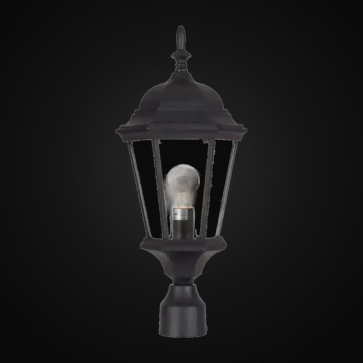 Luminaire sur poteau extérieur V8226-5 1 lumière, noir
