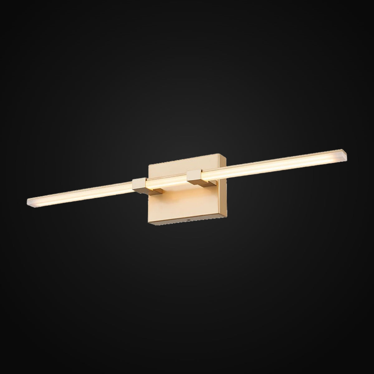 Applique de salle de bain 1334L, 26,77 po, 26 W, 5CCT, puce DEL Osram, emplacement humide, or