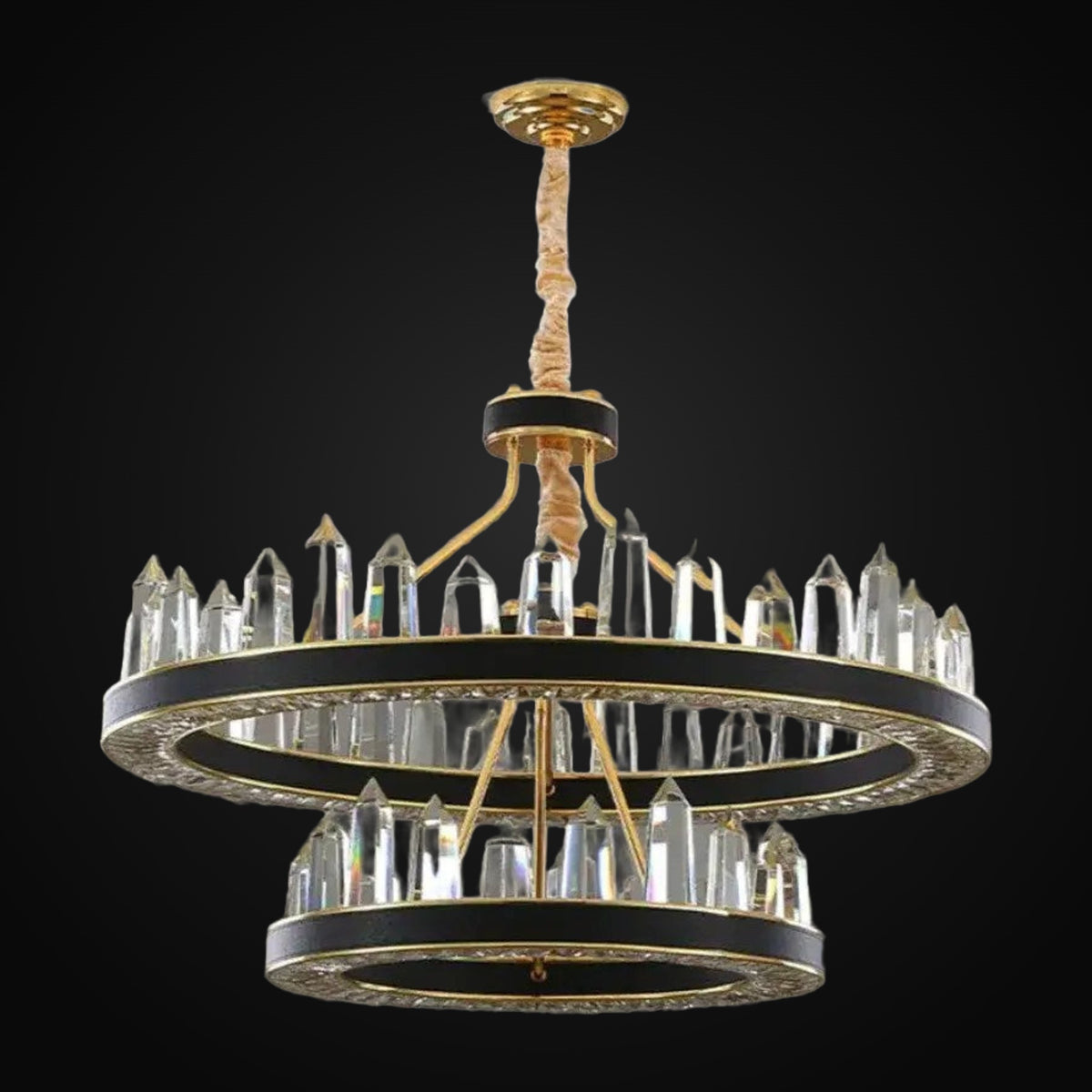 Lustre Villa en cristal 2 étages
