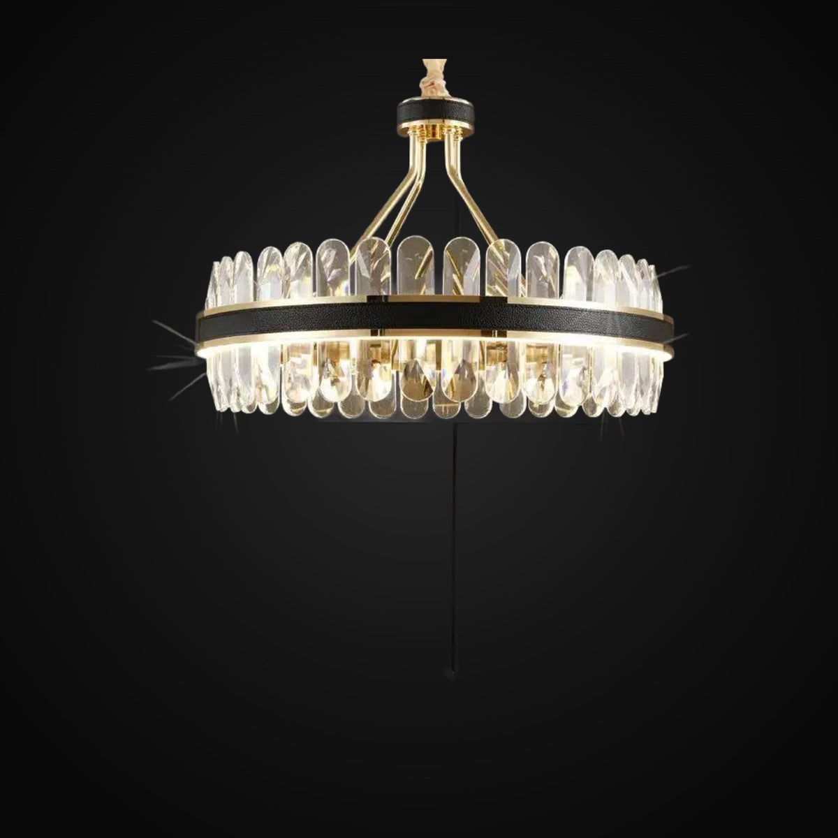 Lustre anneau Villa en cristal