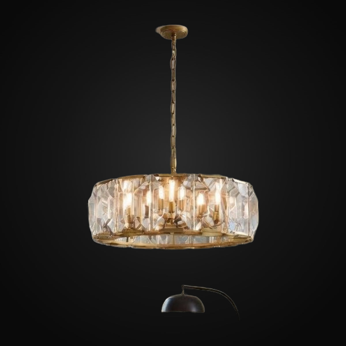 Lustre Brookhill 31 po en cristal