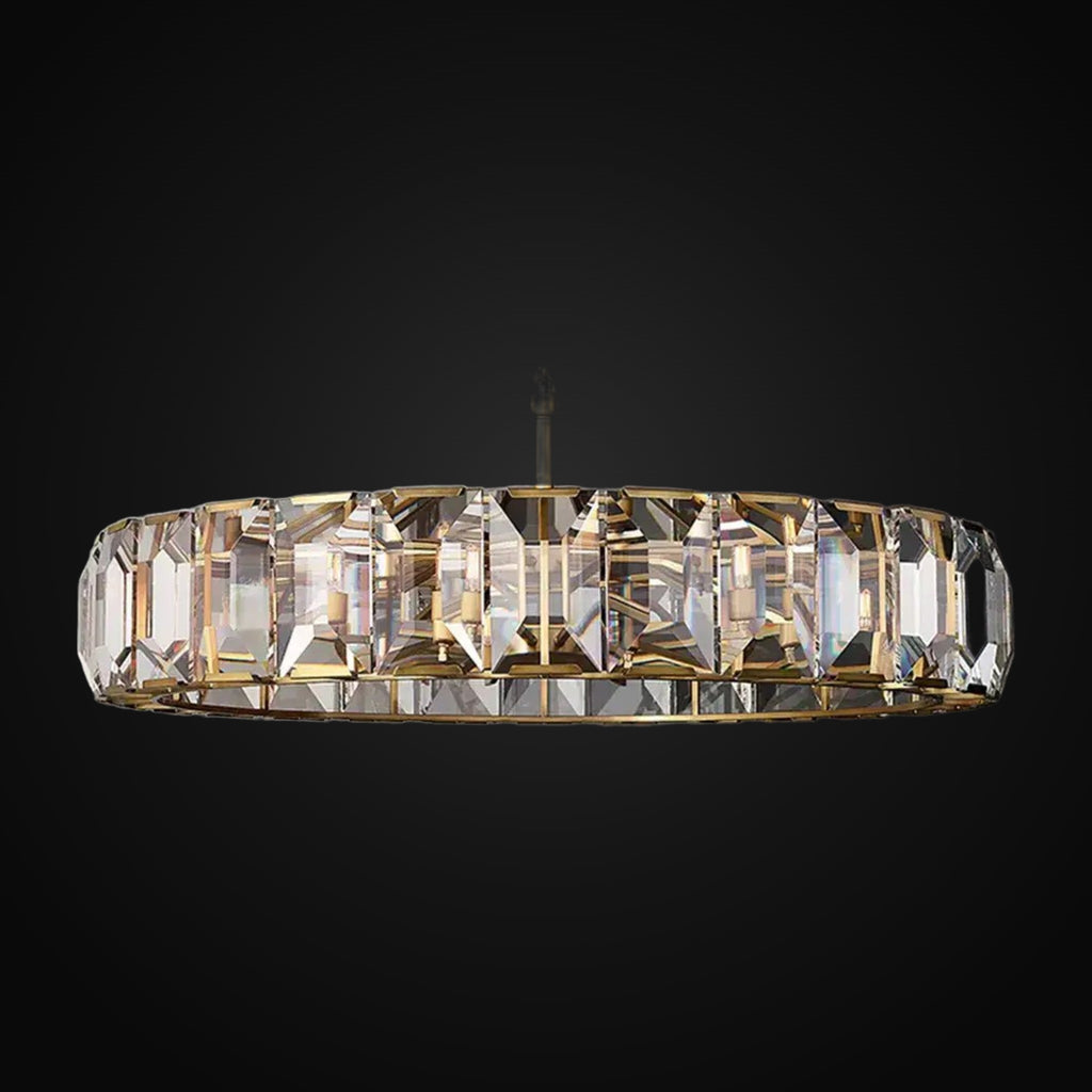 Lustre roue Villano en cristal