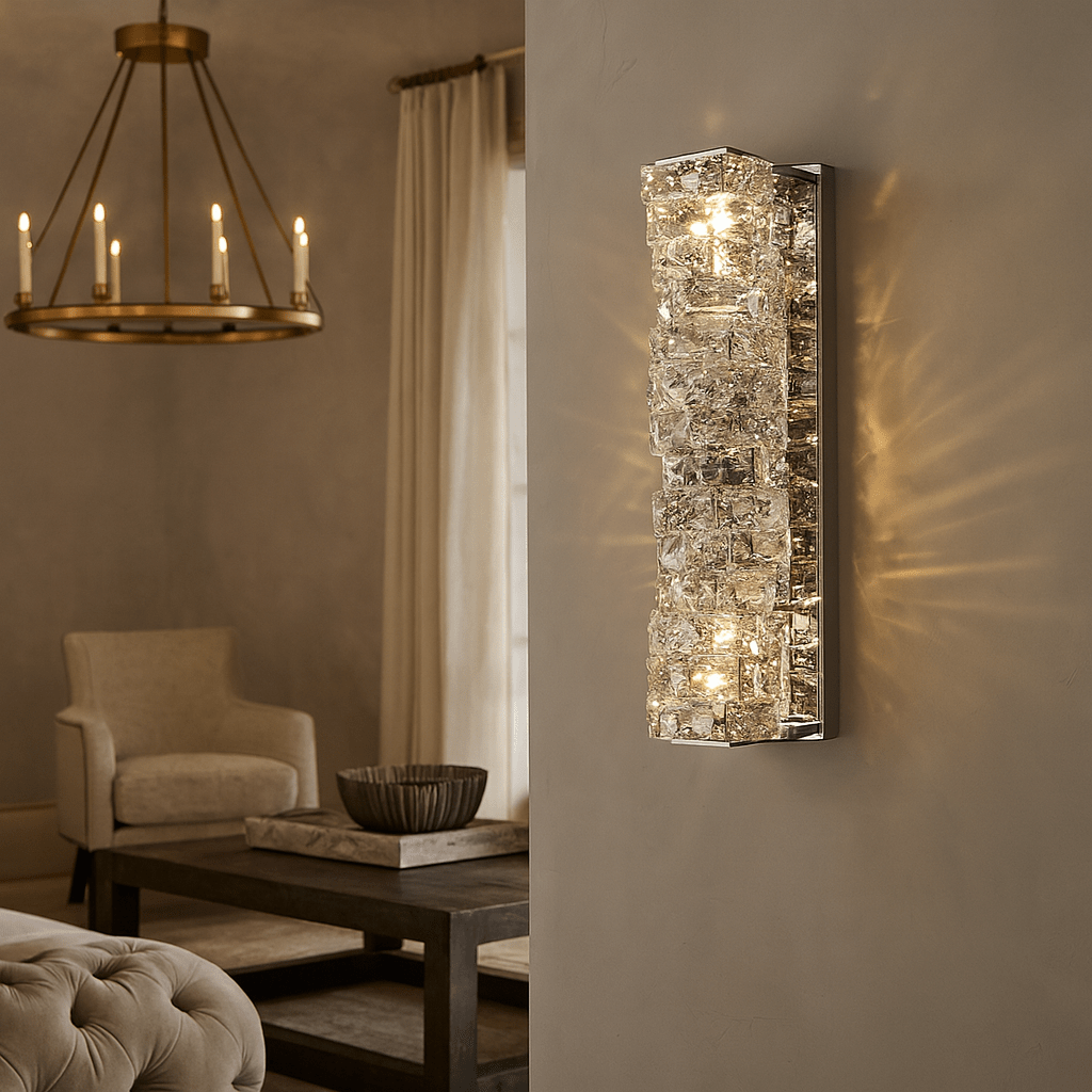 Applique murale Bacci en laiton et cristal – vue 4