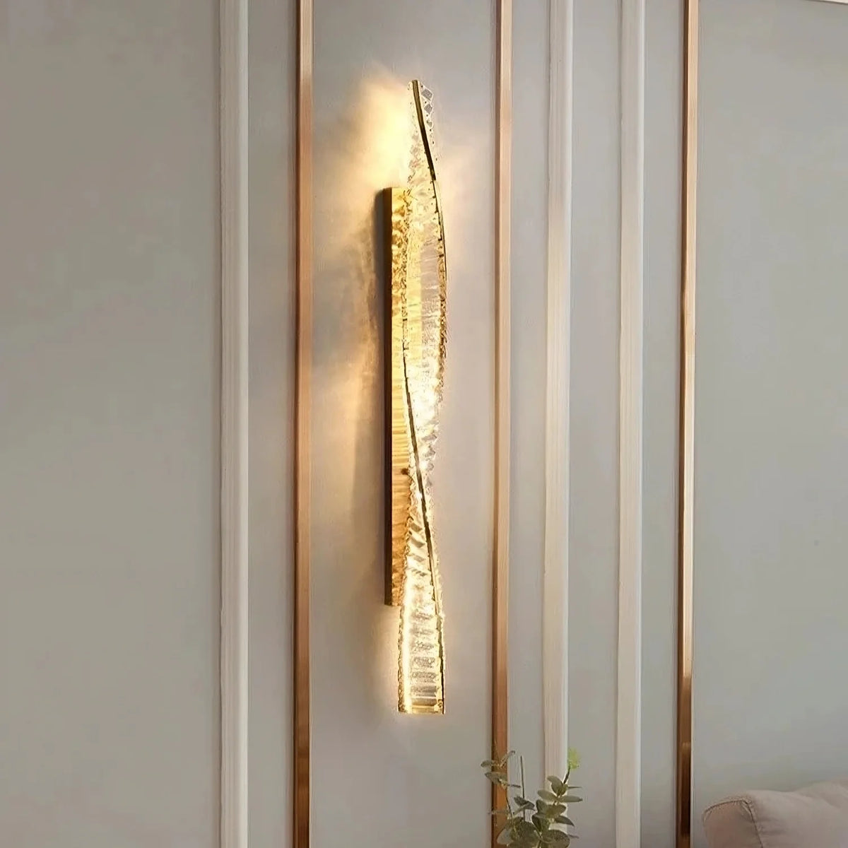 Applique murale Gio 39 po en cristal, DEL 3 couleurs