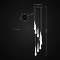 Lustre suspendu en cristal design goutte d'eau