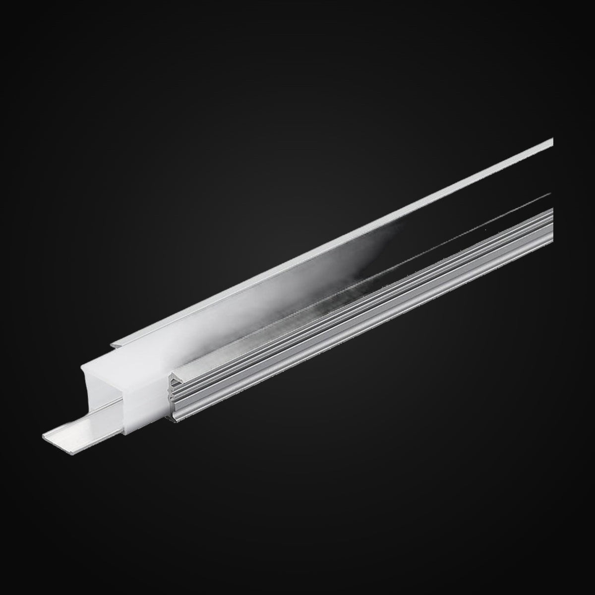 Profilé d'aluminium étanche 1217A avec 6 embouts, boîtier PC IP65 blanc