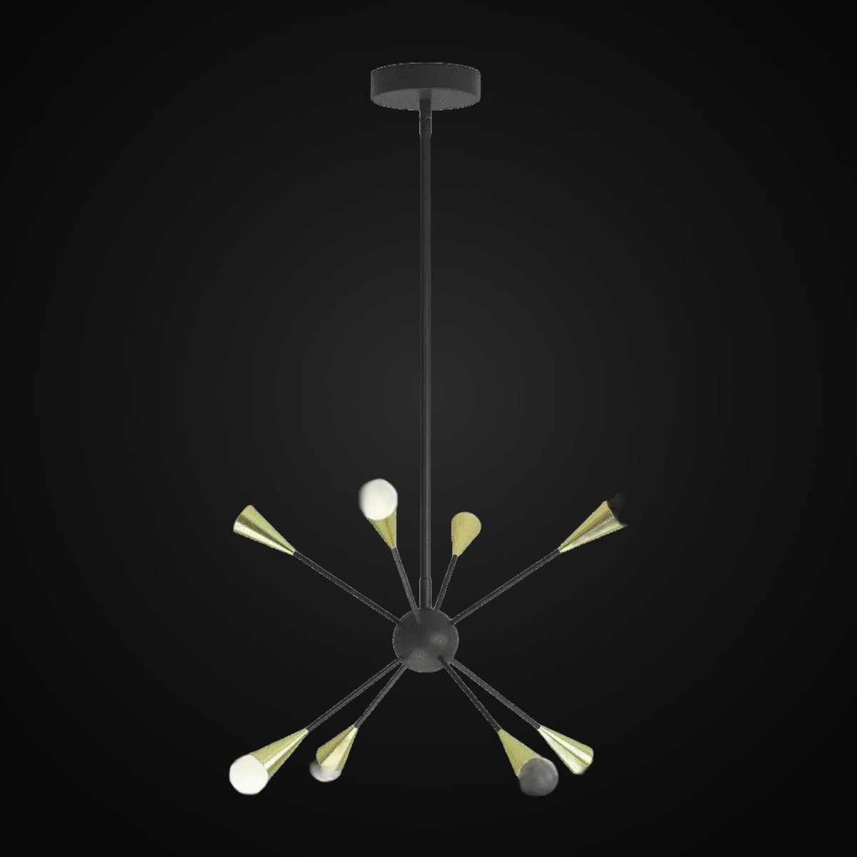 Suspension Wayden noir et or