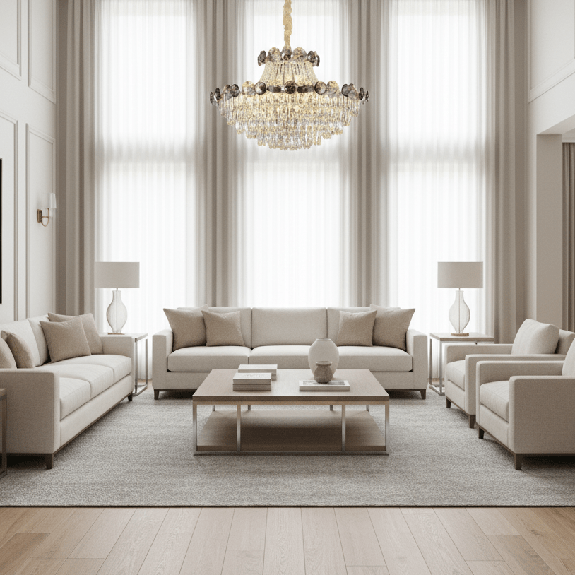 Lustre contemporain Gioro en cristal – vue 2
