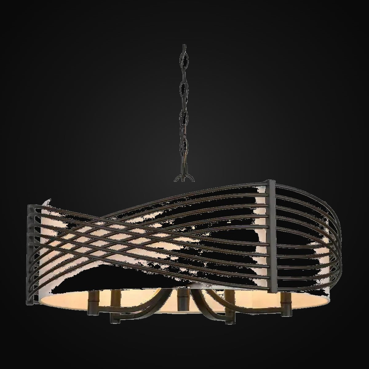 Lustre Zara 5 lumières, noir mat