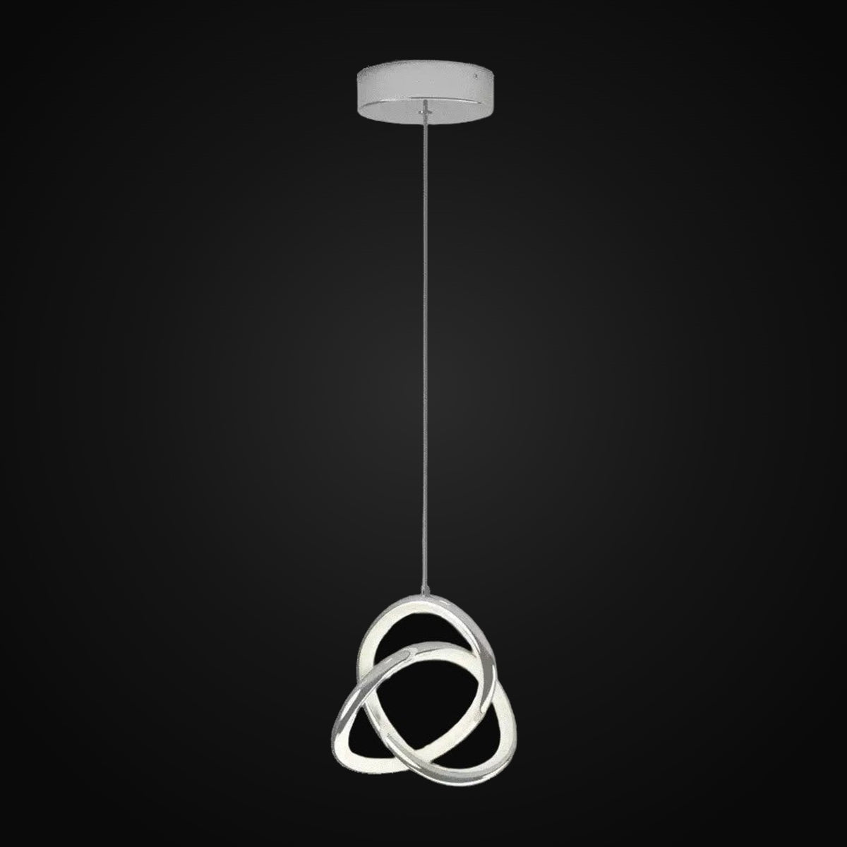Suspension Zephyr 1 lumière 3CCT chrome