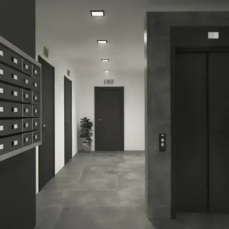 Skylight carré 7 po 3000K noir – vue 2