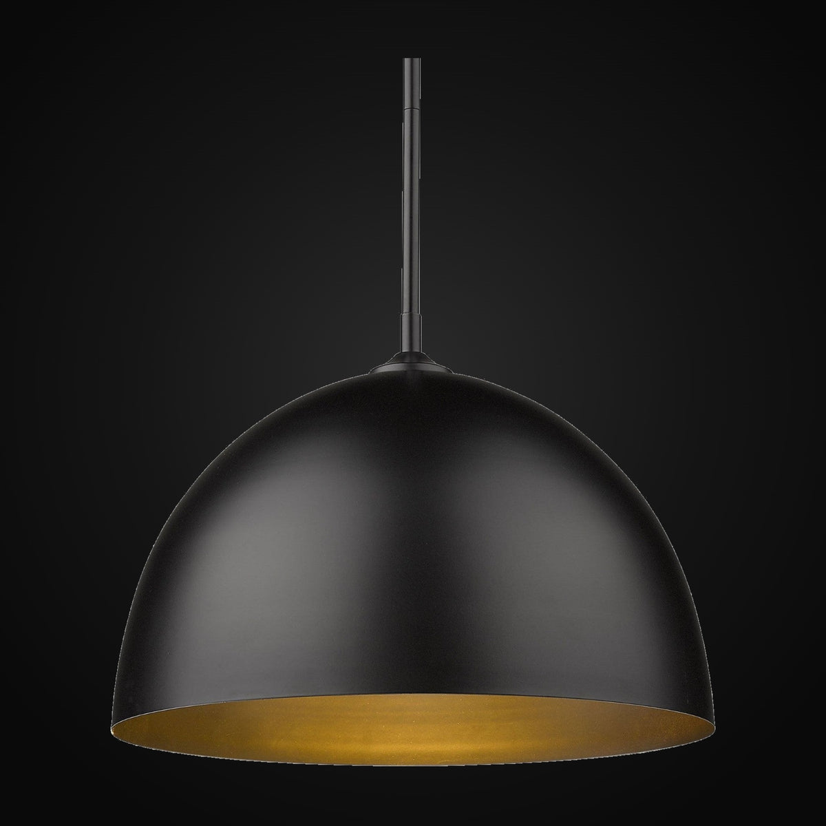 Grande suspension Zoey, noir mat, abat-jour noir mat